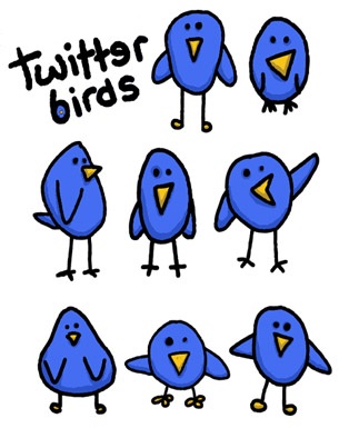 8 Free Cute & Simple Twitter Bird Vector Graphics