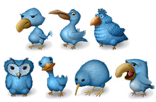 Ugly Birds Icons for Twitter