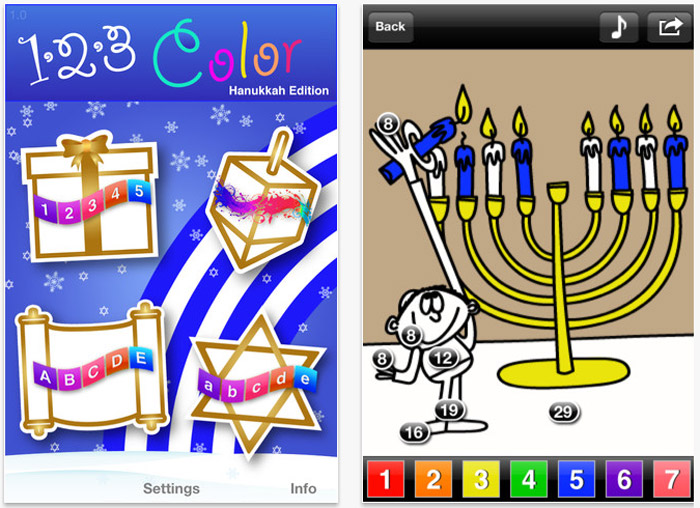123 Color Hanukkah Coloring Book