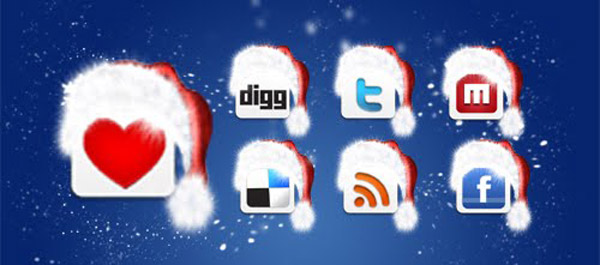 Christmas Special – Free Social Networking Icons – 1