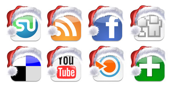 Christmas Social Bookmark Icons by Fast Icon Design