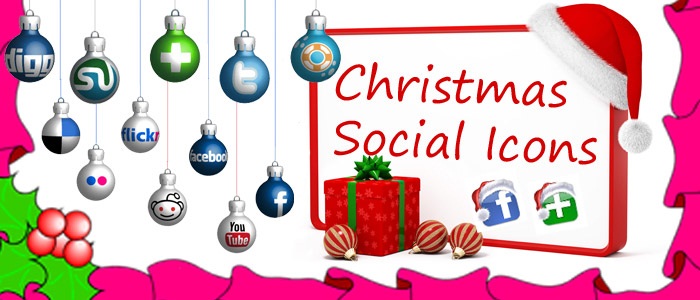 10 + Beautiful Free Christmas Social Icons