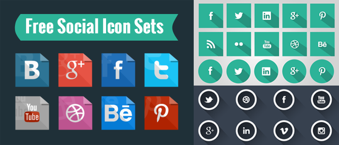Best Free Flat design Social Media Icons