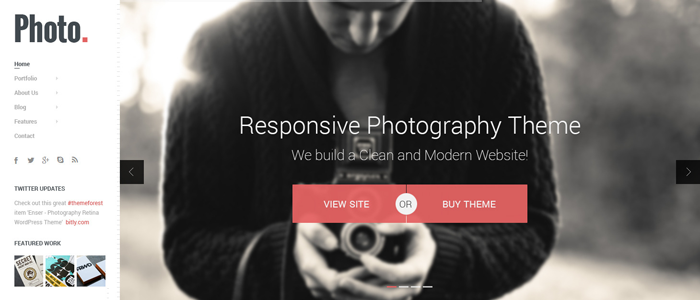 10 Outstanding PSD Photography Templates