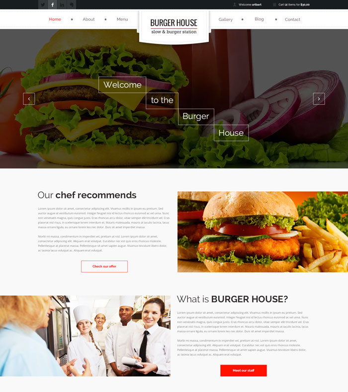 Burger House - Responsive PSD Theme