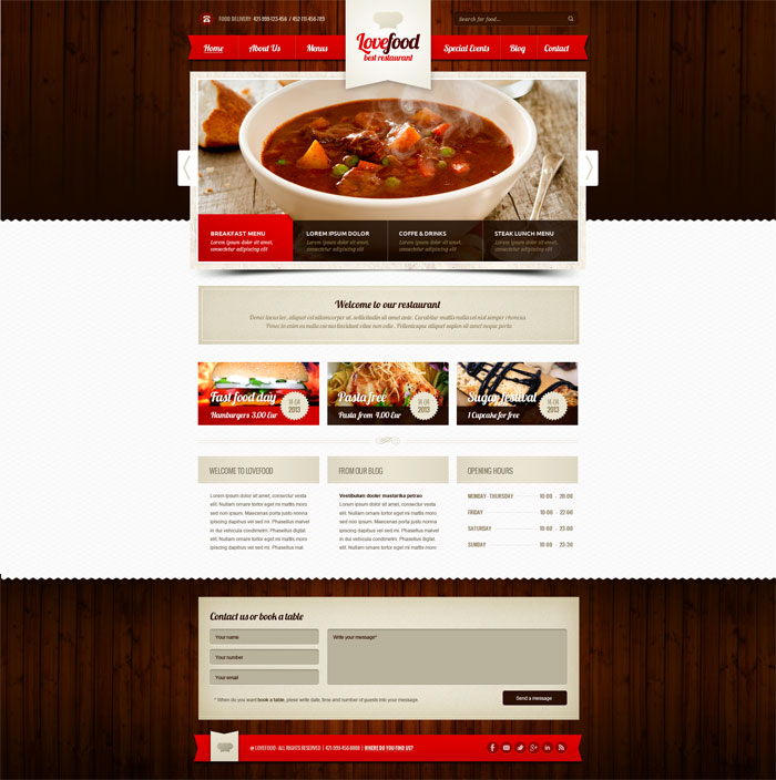 Lovefood & Cottage - food and accommodation | PSD
