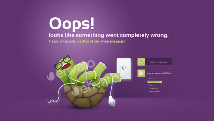 Turtle - 404 Error Template