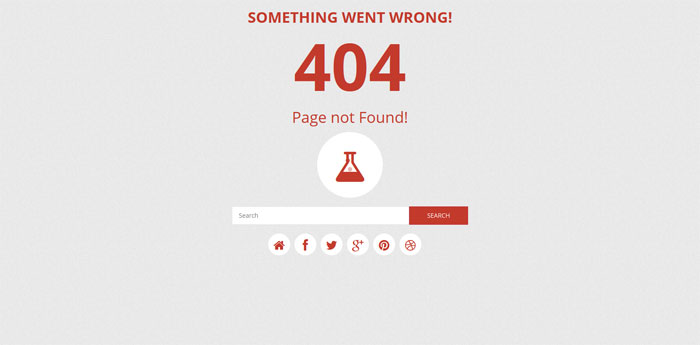 Chemico - Responsive Animated 404 Error Template