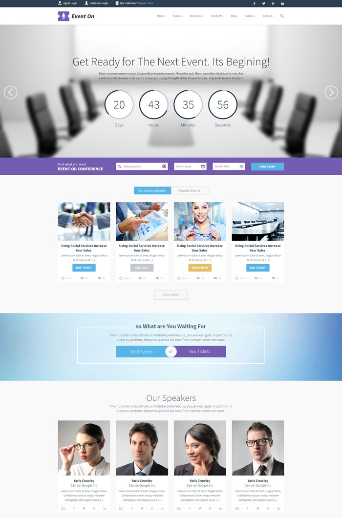 Event On - Event Manager PSD Theme