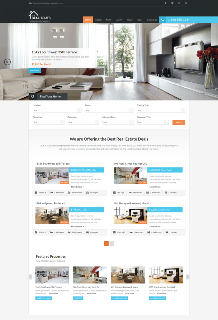 Real Homes HTML Template