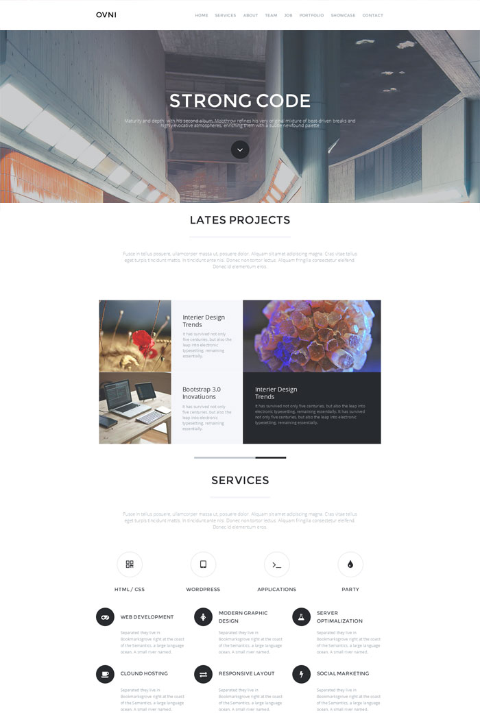 OVNI - Multipurpose One Page Muse Theme