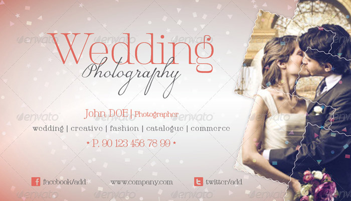 Wedding Photography Business Card Template 