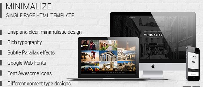 Minimalize Multipurpose One Page Template