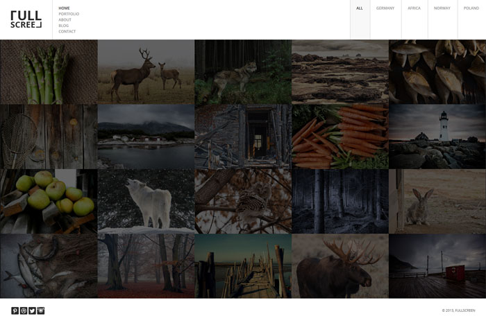 FULLSCREEN – Photography Portfolio HTML5 with Shop