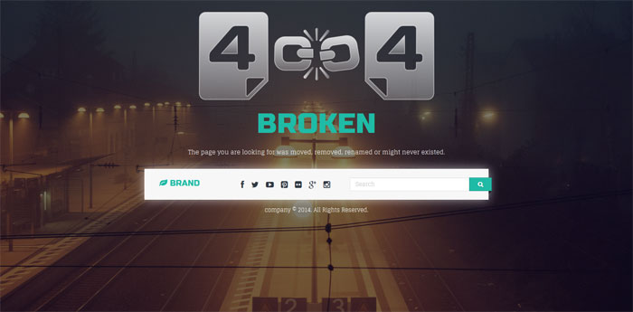 Missing - 404 Responsive Page Template