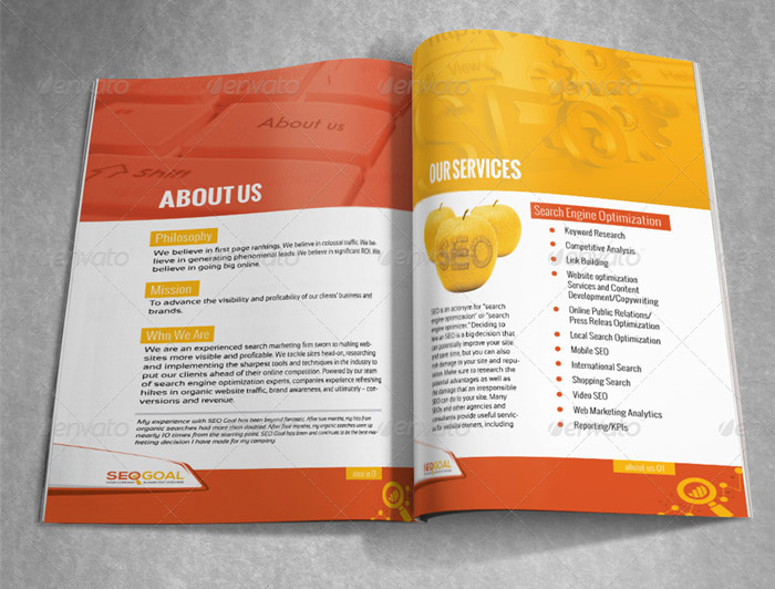 SEO Goal : SEO Services Bi-fold Brochure