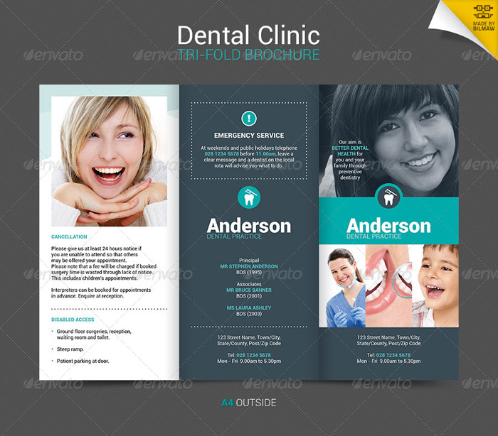 Dental Clinic Tri-Fold Brochure 