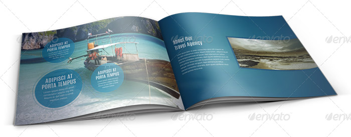 Travel Agency Brochure Catalog Template (12 Pages) Template