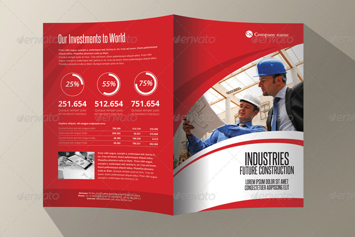 Industries Bifold Template Indesign Brochure A4 