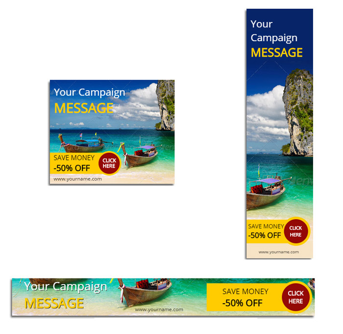 Travel Web Ad Banners 