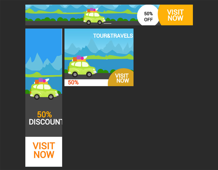 Tourism & Travel HTML5 Ad Banner 