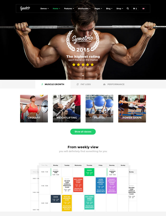 Symetrio – Multi-Sport, Gym, Fitness Theme