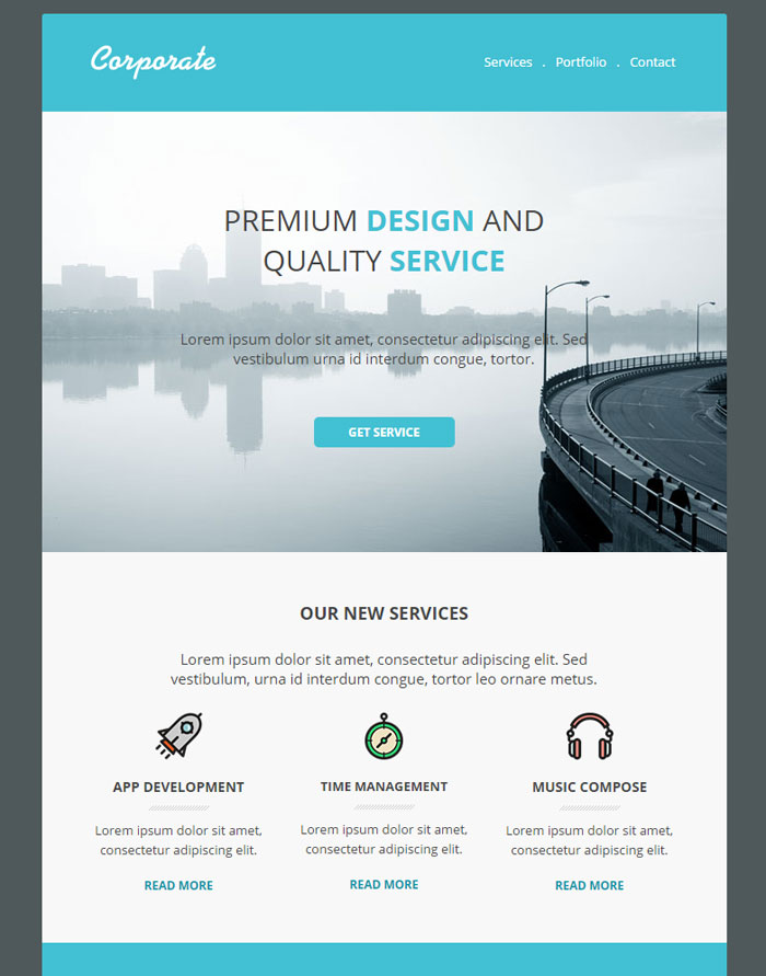 Corporate - responsive email newsletter templates