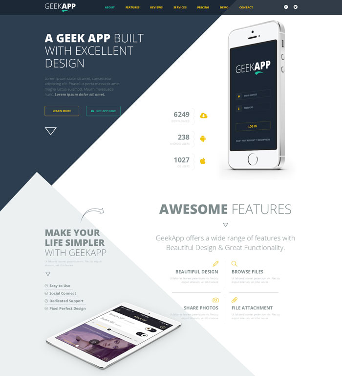 GeekApp - Creative App Landing Page