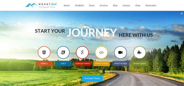 Mountcool, the chosen one among the One Page WP Themes