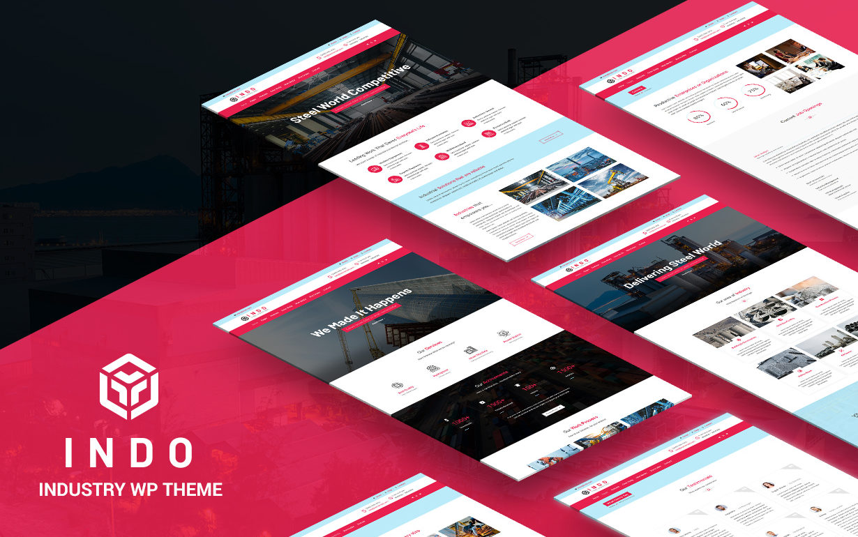 Pre-made templates for Industry WordPress Theme