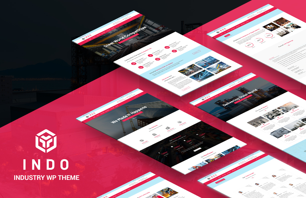 Pre-made templates for Industry WordPress Theme