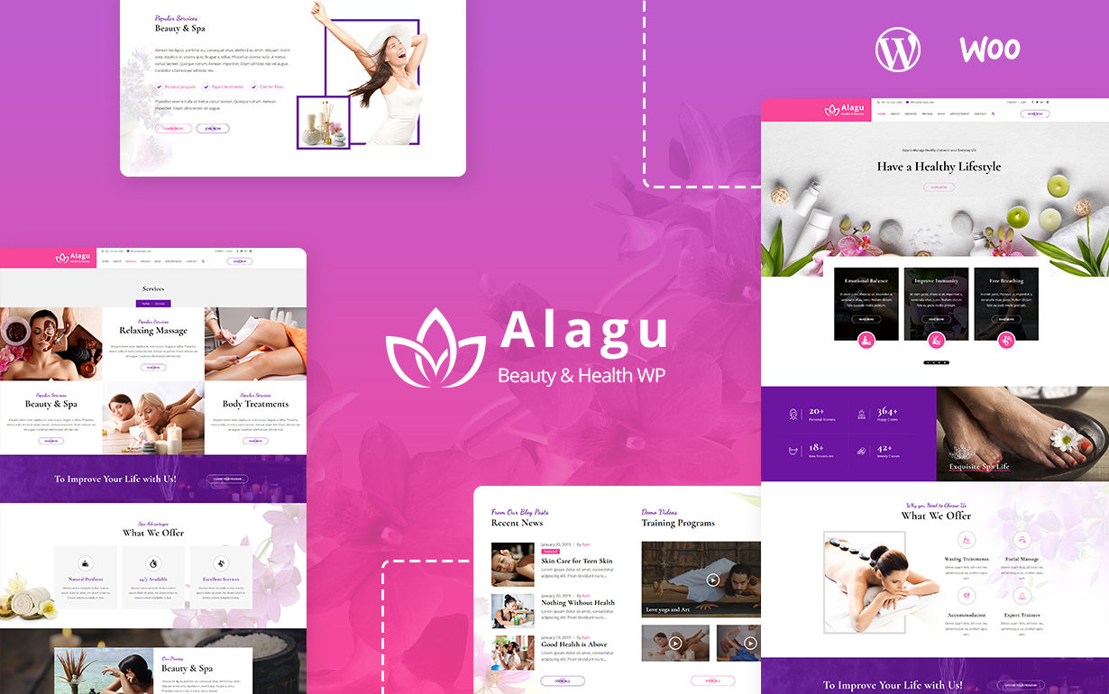 Alagu - Beauty Salon WordPress theme