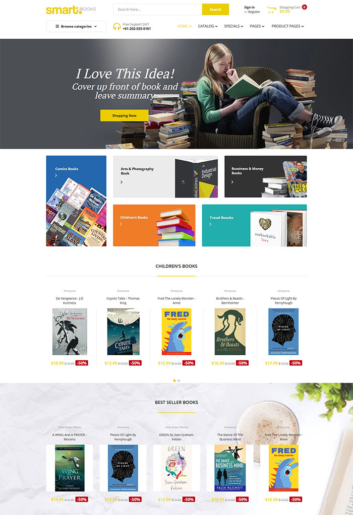 SmartBook – eBooks, Bookstore Shopify Theme