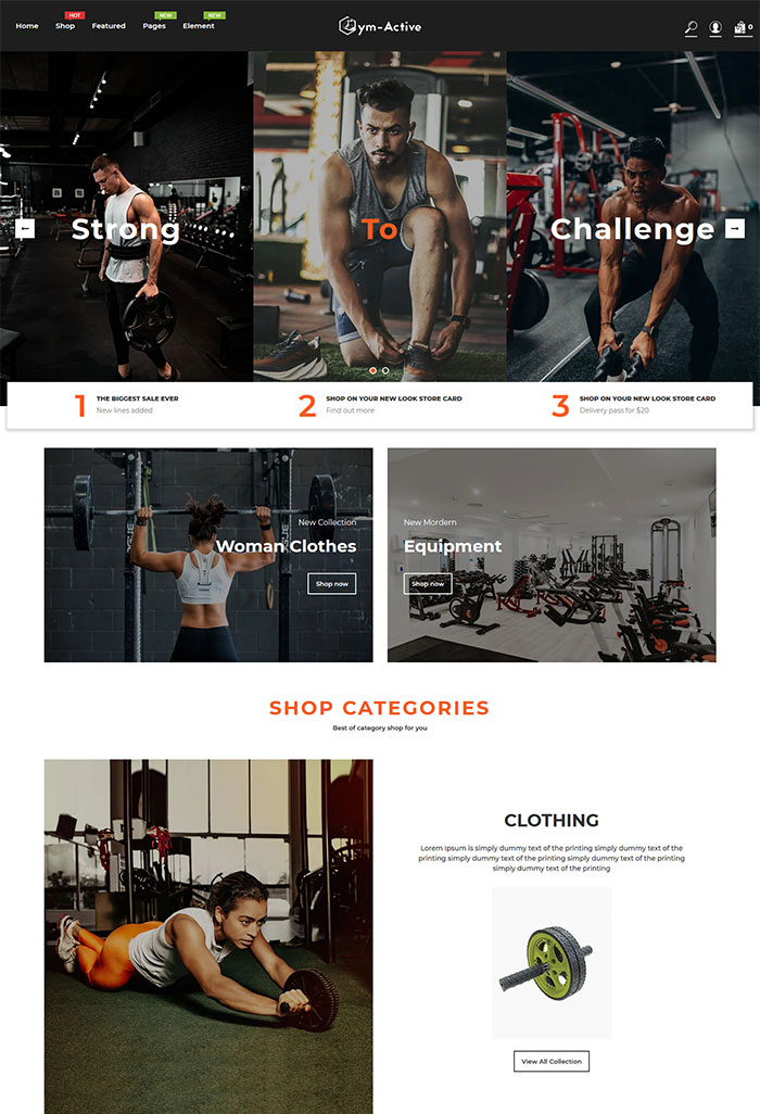 Gym Active – Sports Clothing & Fitness Equipment Shopify Theme
