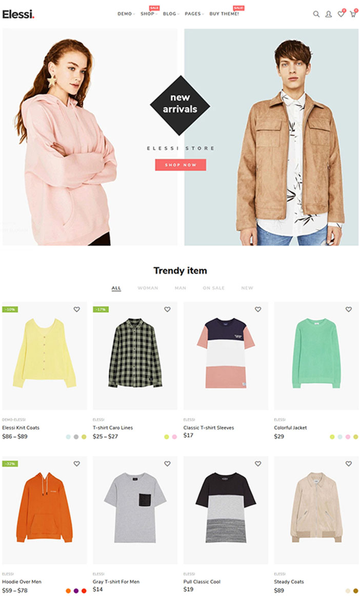 best shopify Elessi theme for multipurpose store
