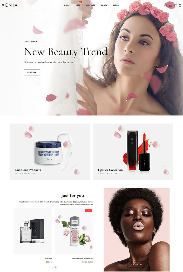 Venia – Beauty & Cosmetics Shop Responsive Shopify Theme