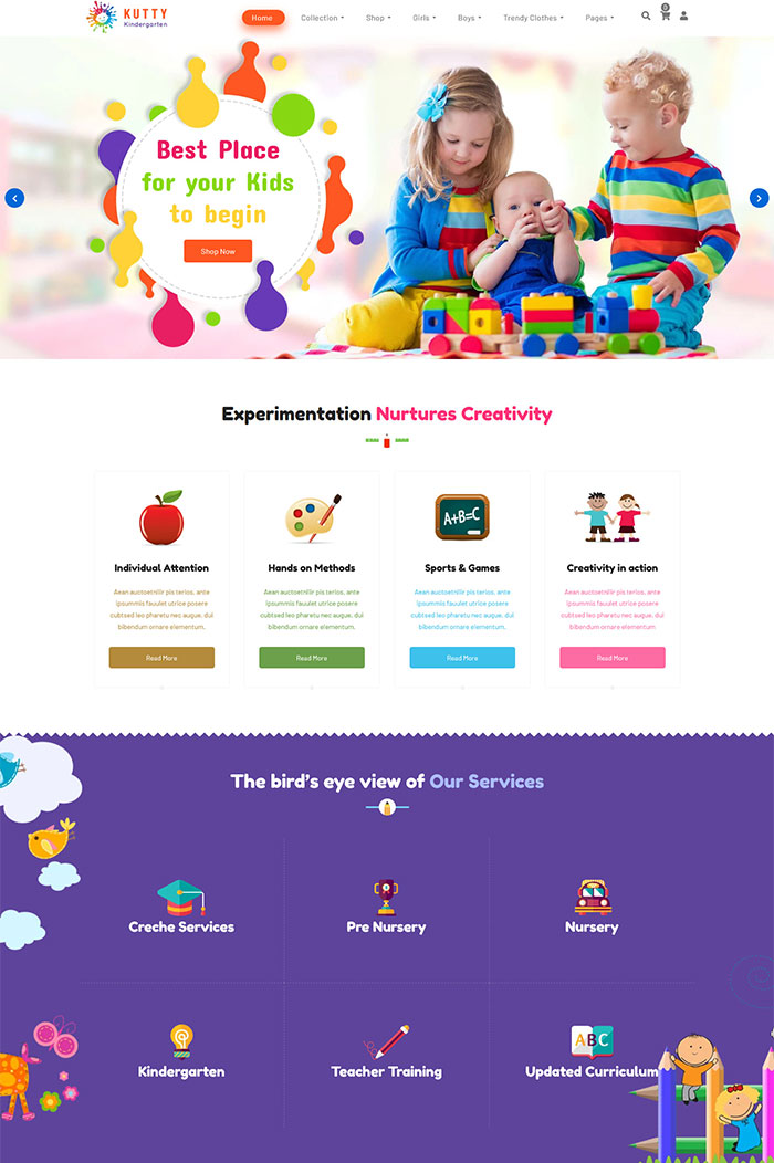 Kutty Kids | Children Shop Shopify Theme - Education Shopify Themes