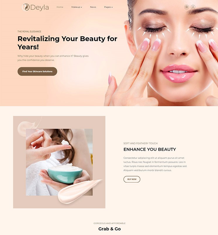 Deyla – Skincare Cosmetics Shopify Theme 