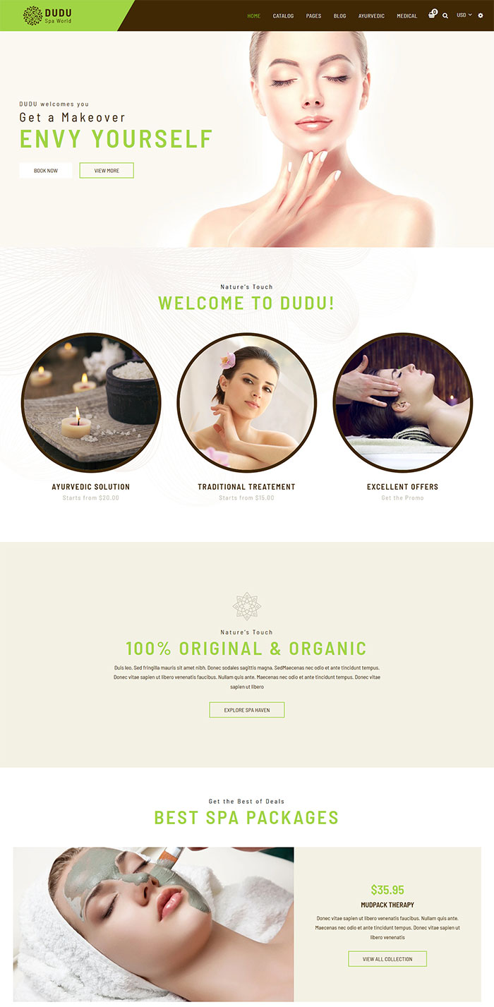 DUDU WordPress Theme - beauty website templates