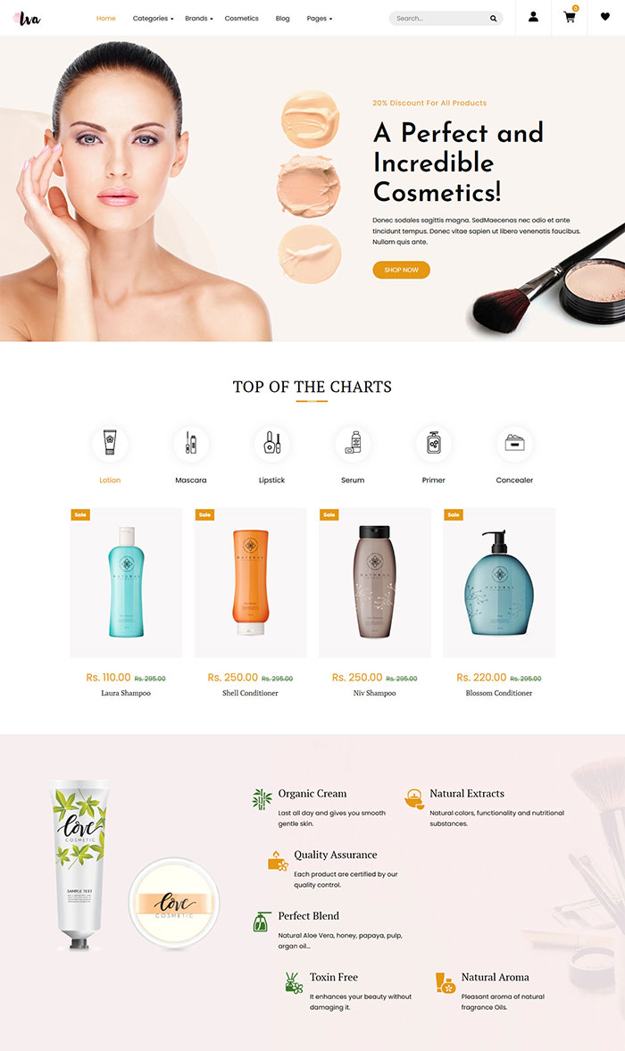 Iva WordPress Theme - beauty web design