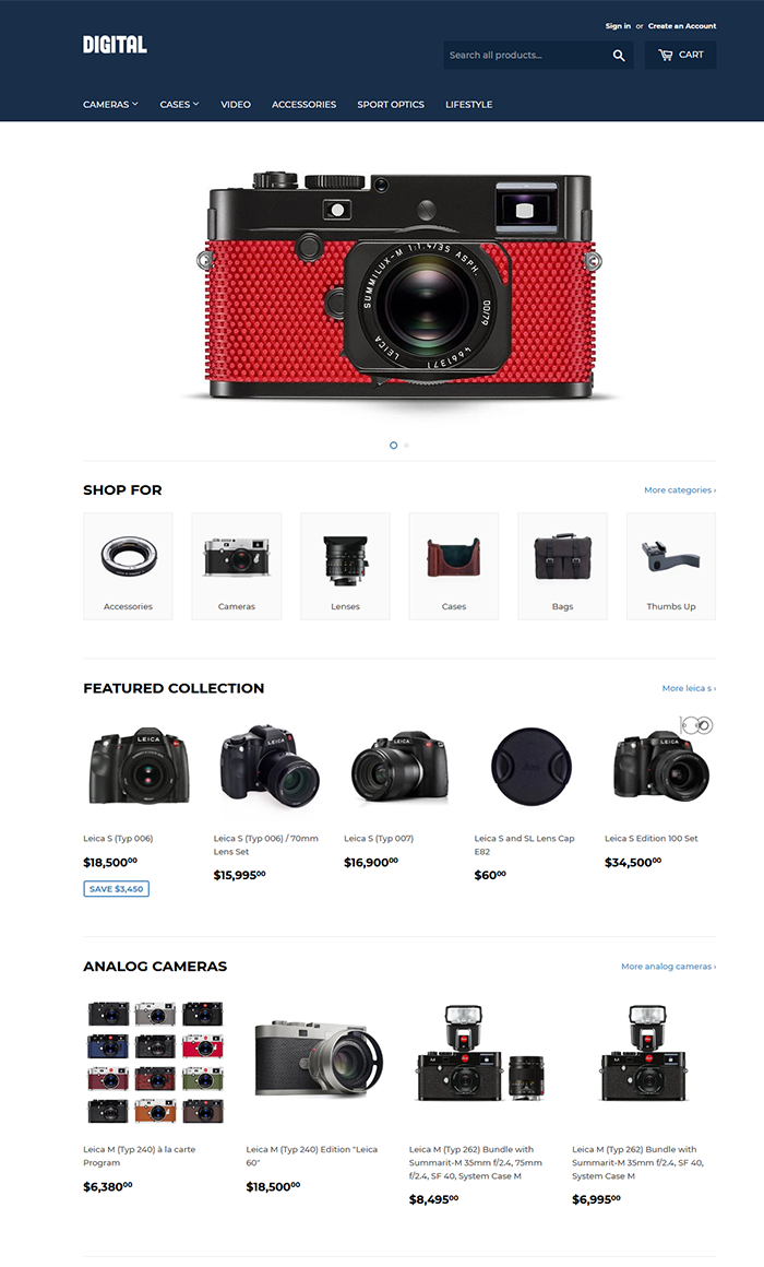 Supply - Best camera Shopify theme