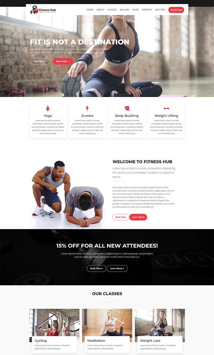 10 Best Free Fitness WordPress Themes - ThemesRain