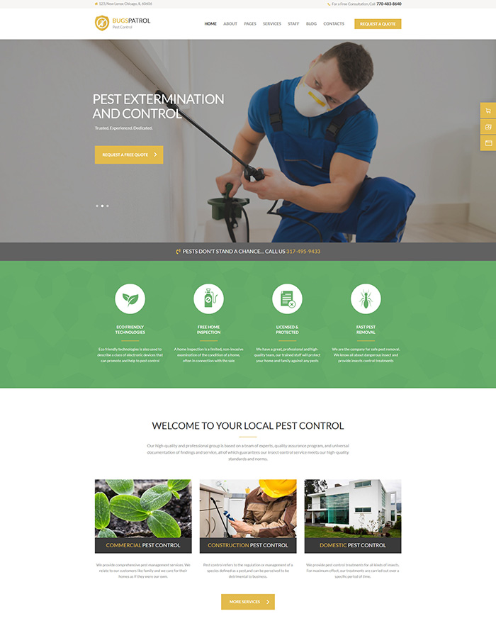 Pest Control Website Templates Free Download Printable Templates