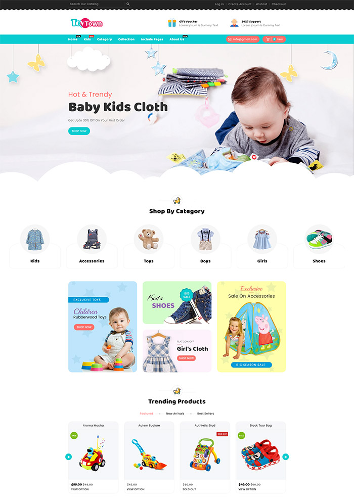 Top 10 Kids Toys Theme For Shopify Stores