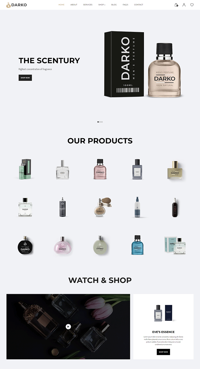 Shopify Perfume theme