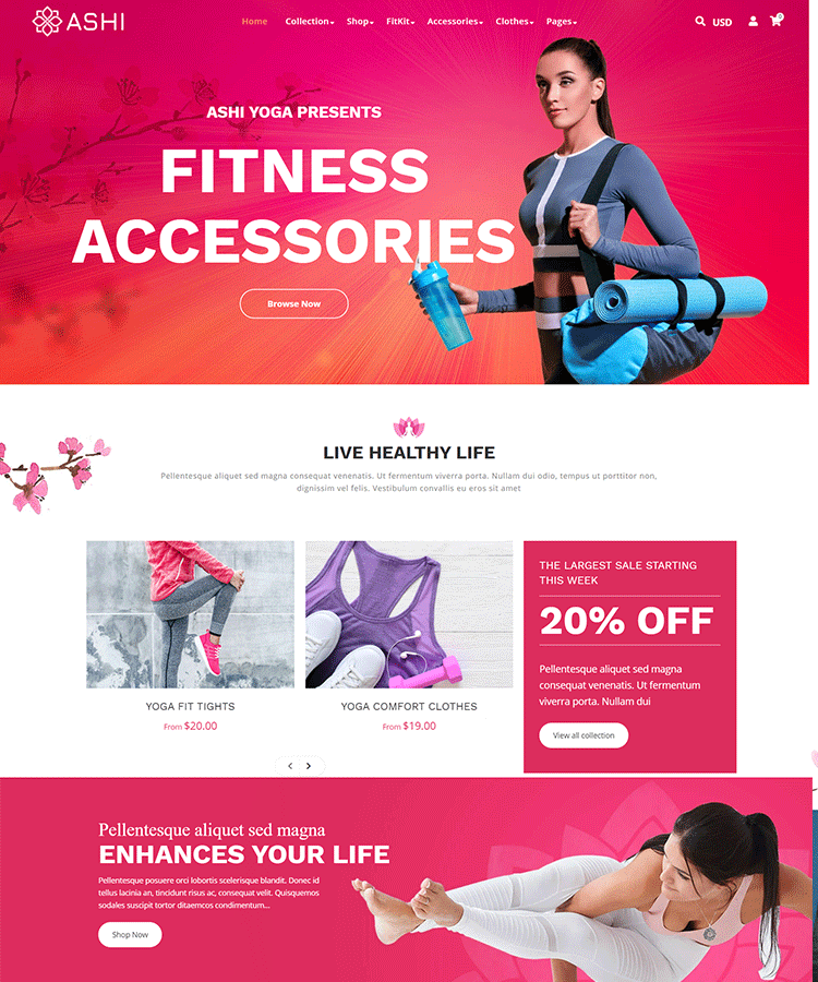 Ashi - Premium Shopify Fitness Theme