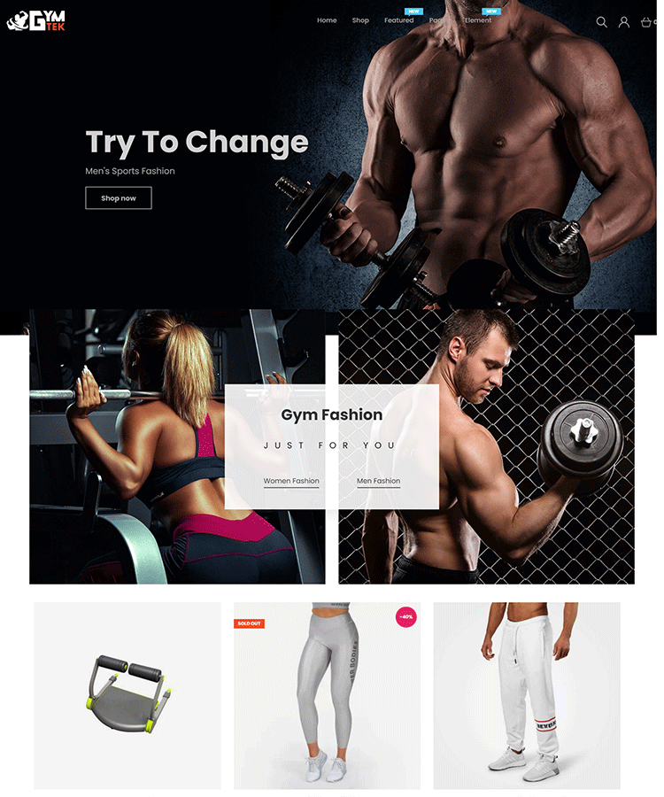 Gymtek - fitness shopify theme