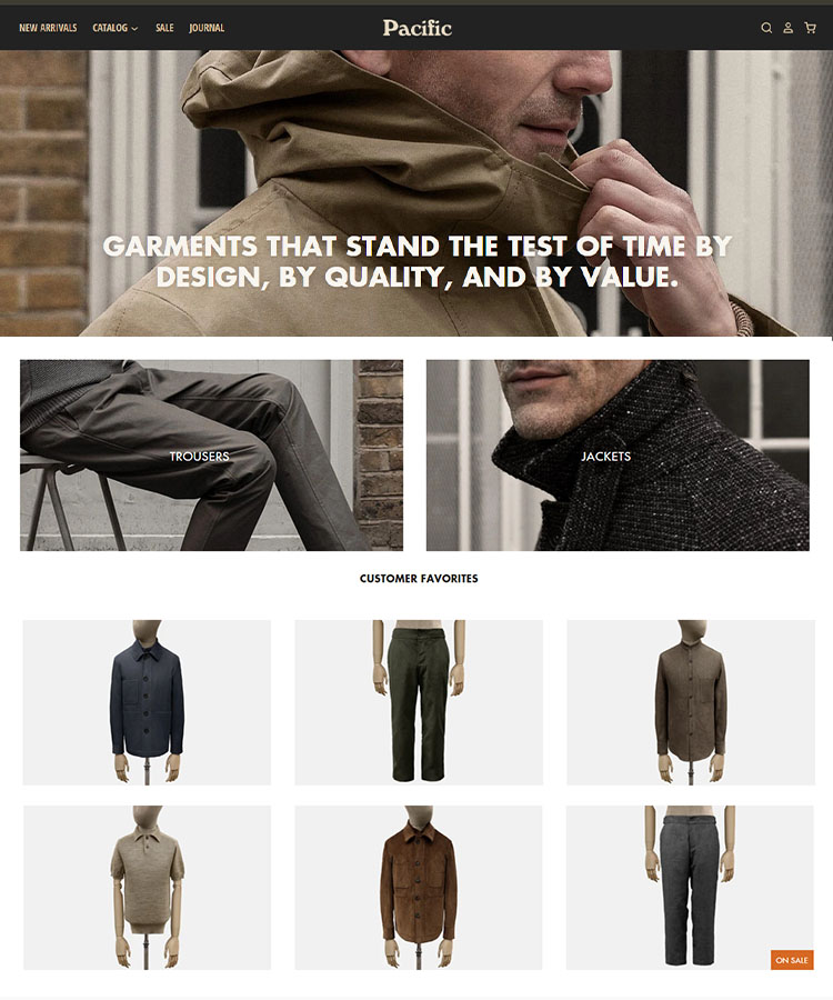 classic Shopify theme for blog