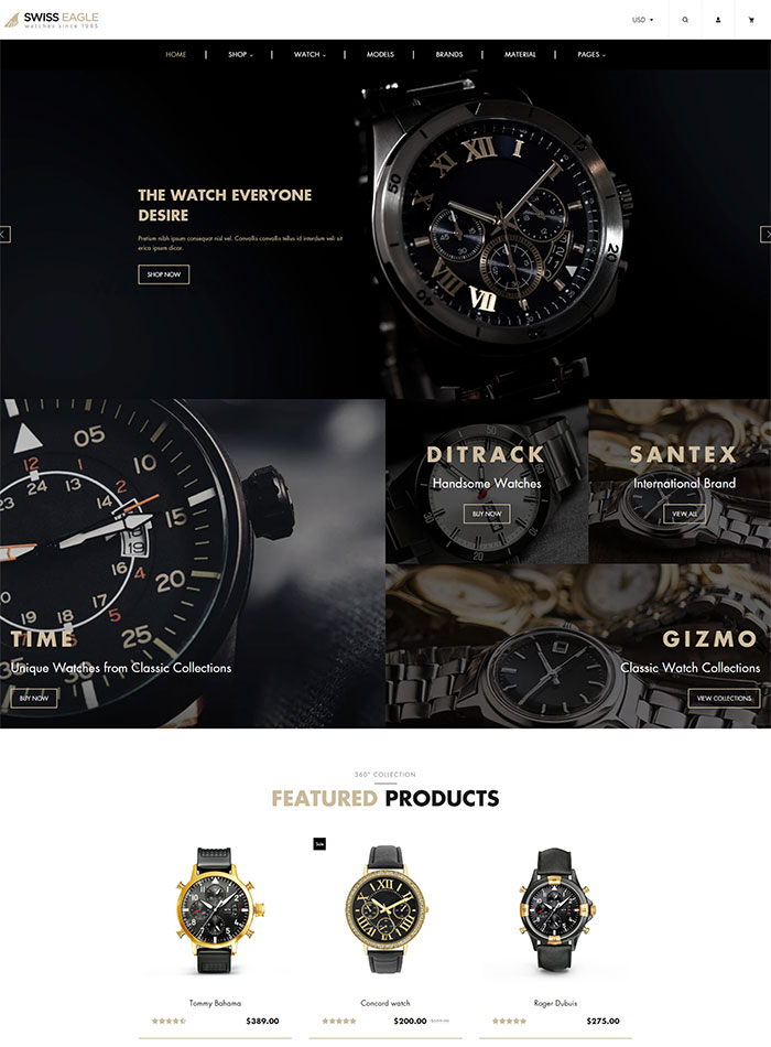 Swiss Eagle | Shopify Watch Store theme