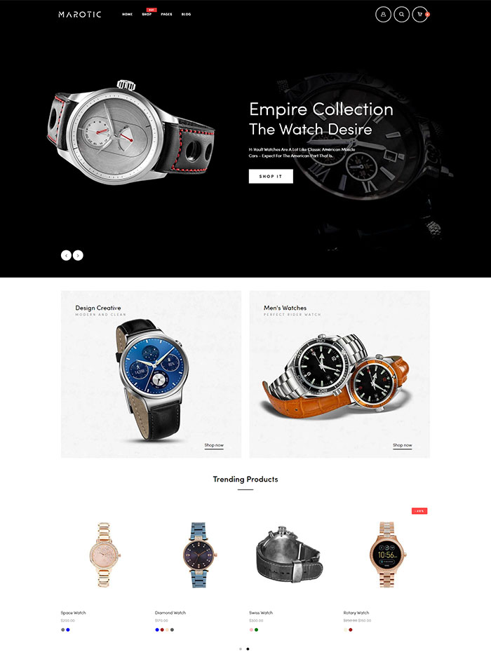 Marotic | Minimal Watch Store Shopify Theme